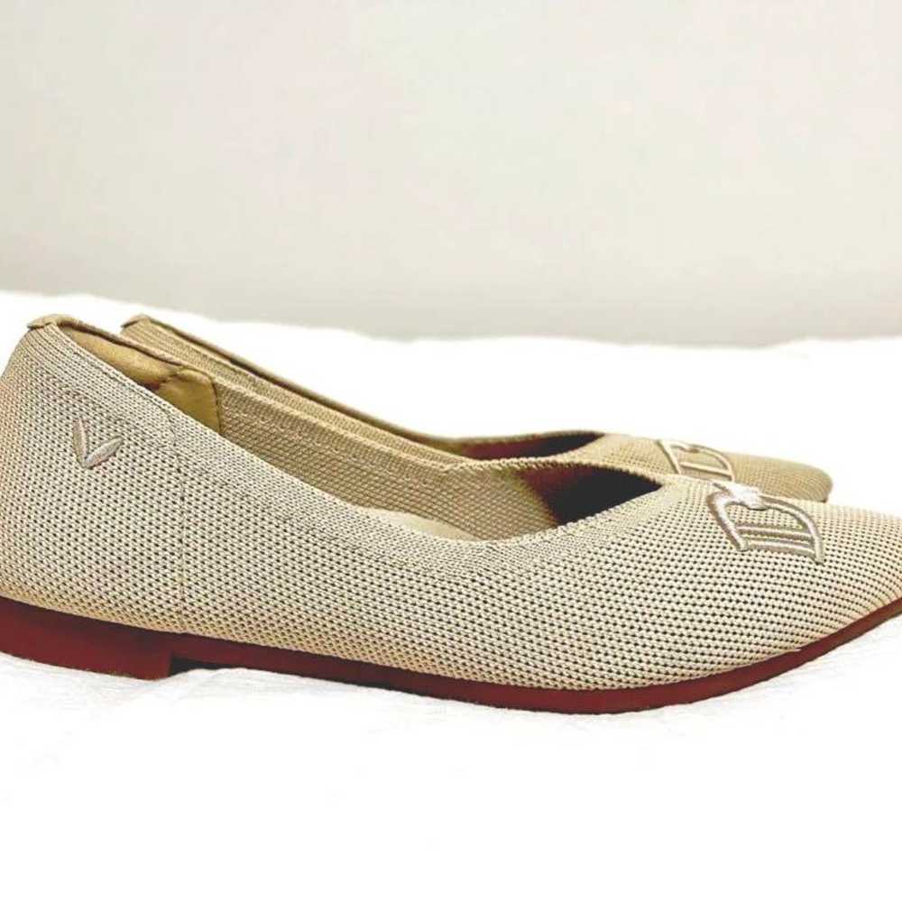 VIVAIA Pointed Toe Flat Shoes Knit Pumps 22 Beige - image 3