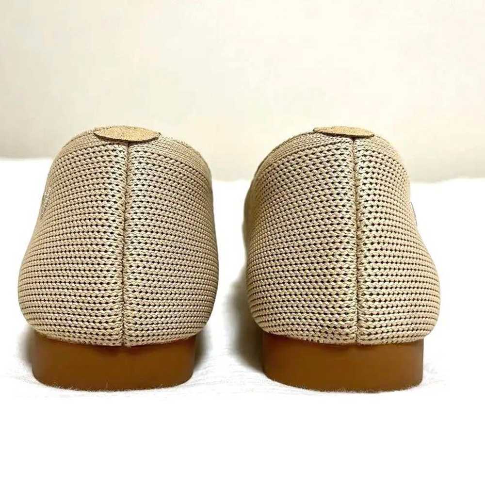 VIVAIA Pointed Toe Flat Shoes Knit Pumps 22 Beige - image 4