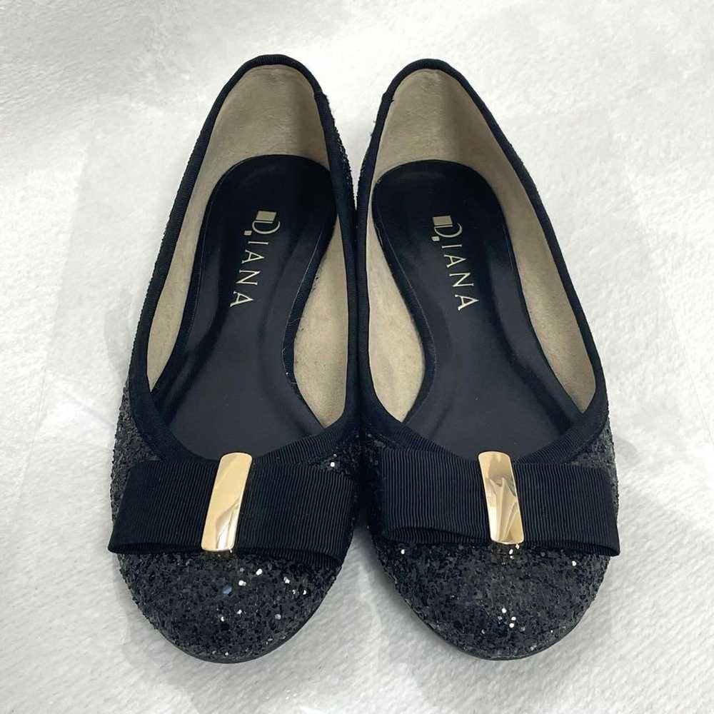 Brand new DIANA Glitter Ribbon Flat Pumps in 24cm… - image 2