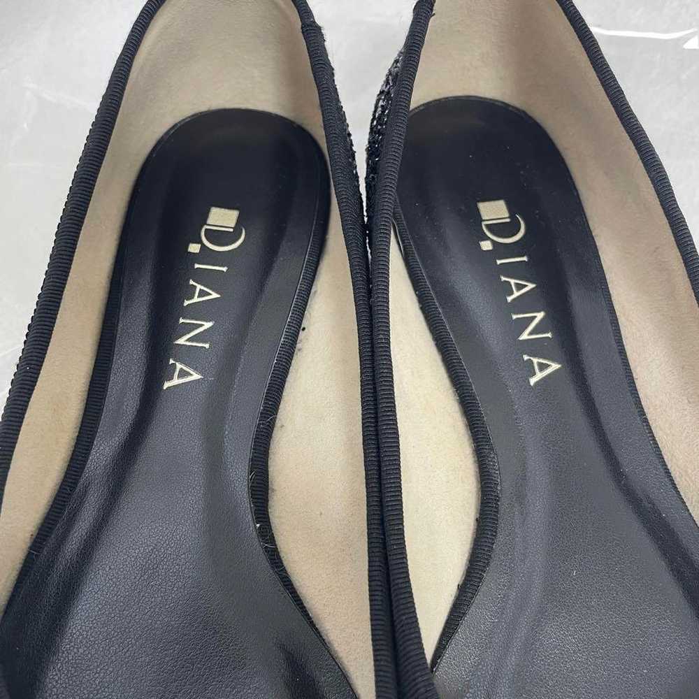 Brand new DIANA Glitter Ribbon Flat Pumps in 24cm… - image 9