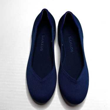 Rothys Deep Ocean Blue The Flat Round Toe Shoes