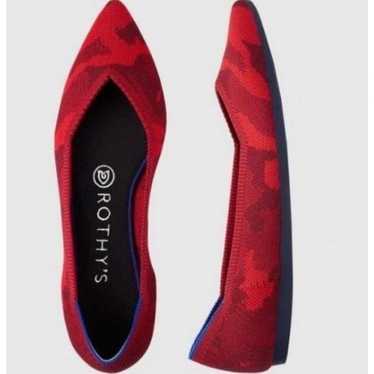 Rothy's The Point Red Camo Pointed Toe Flats - image 1