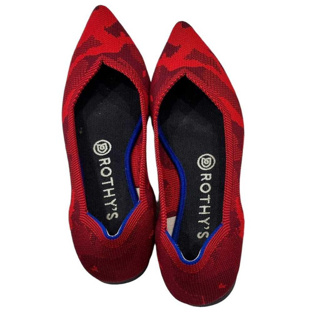 Rothy's The Point Red Camo Pointed Toe Flats - image 7