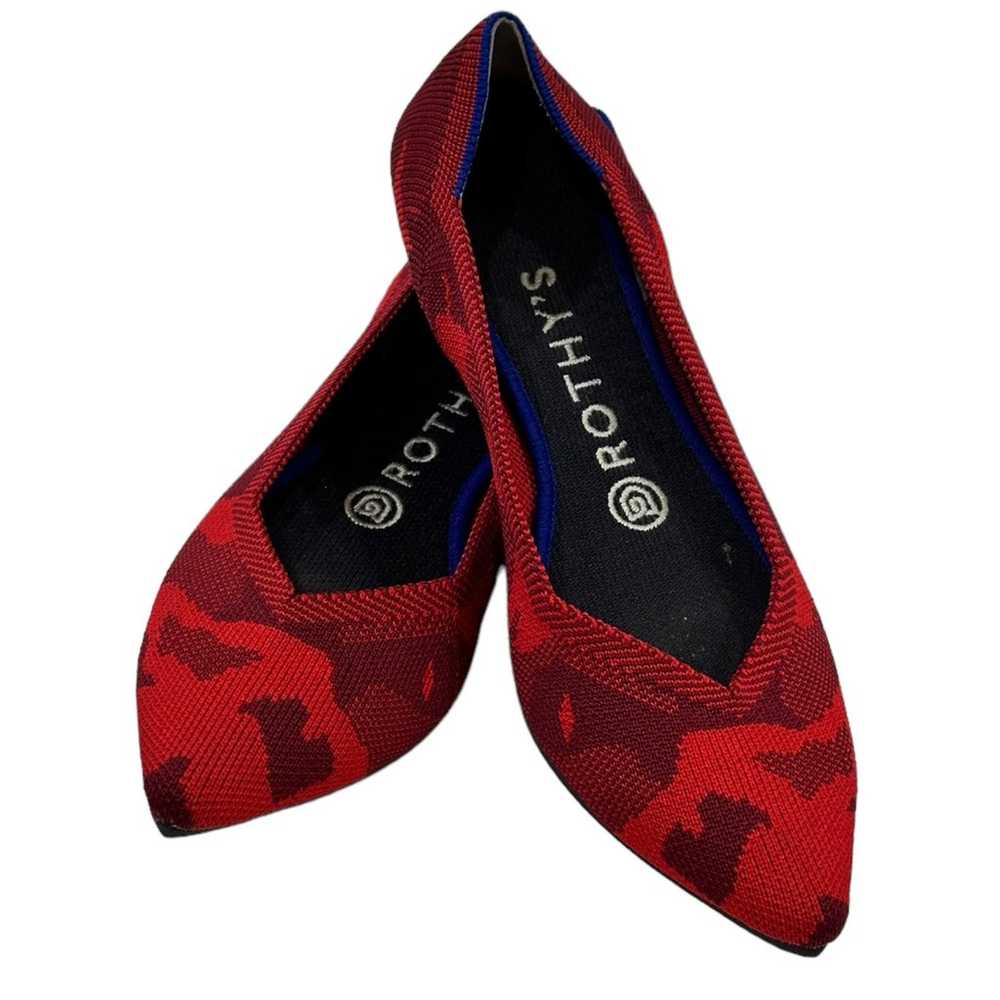 Rothy's The Point Red Camo Pointed Toe Flats - image 9