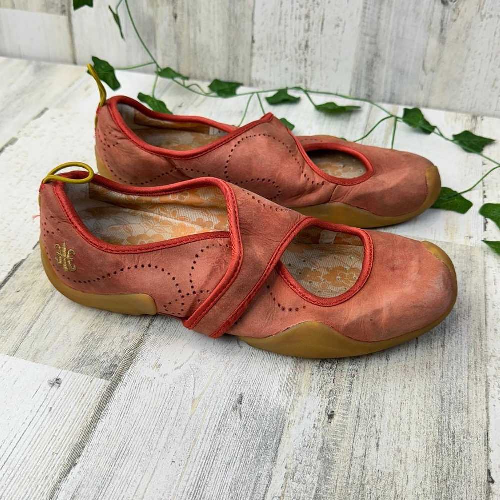 MARY JANE ROYAL ELASTIC RUST ASYMMETRICAL FLATS S… - image 1