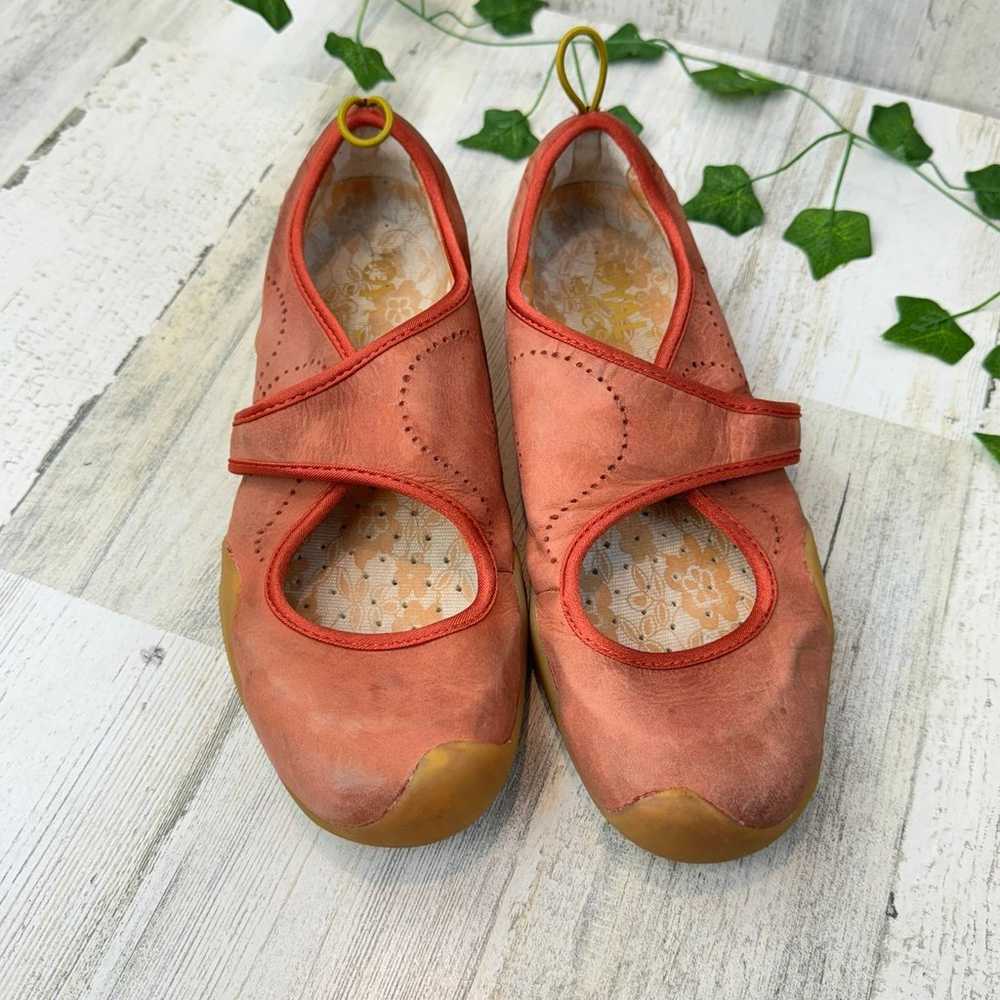 MARY JANE ROYAL ELASTIC RUST ASYMMETRICAL FLATS S… - image 2