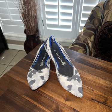 Rothy's The Point Ash Grey Camo Print Flats RARE … - image 1