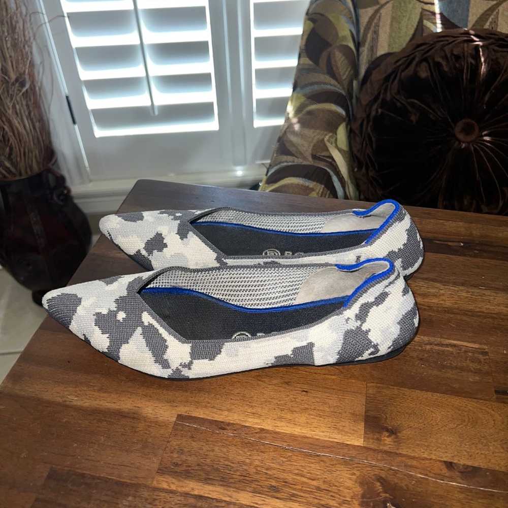 Rothy's The Point Ash Grey Camo Print Flats RARE … - image 5