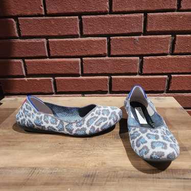 Rothys The Flat Blue Gray Leopard