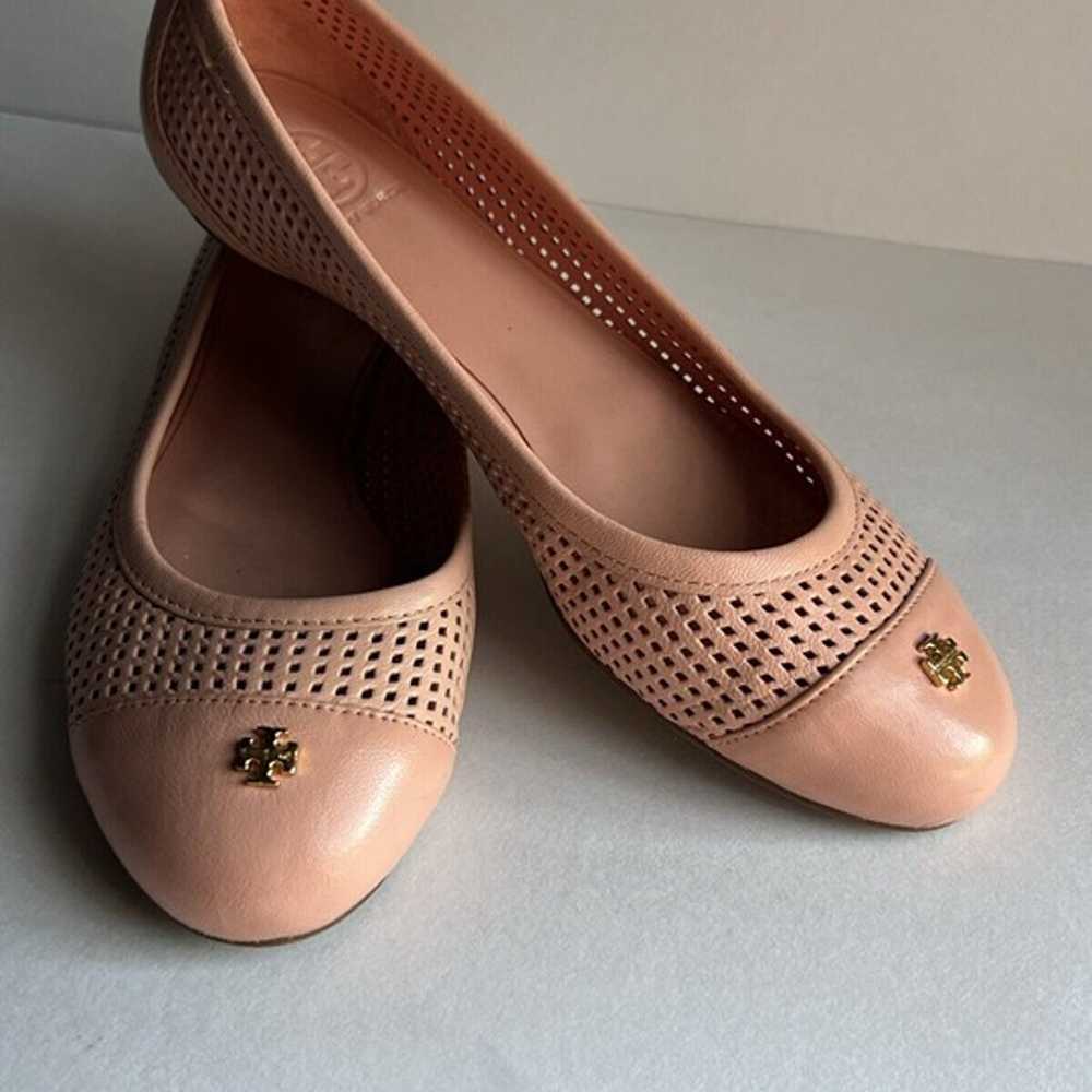 TORY BURCH Pink Taupe Nude Patent Leather Cap Toe… - image 2