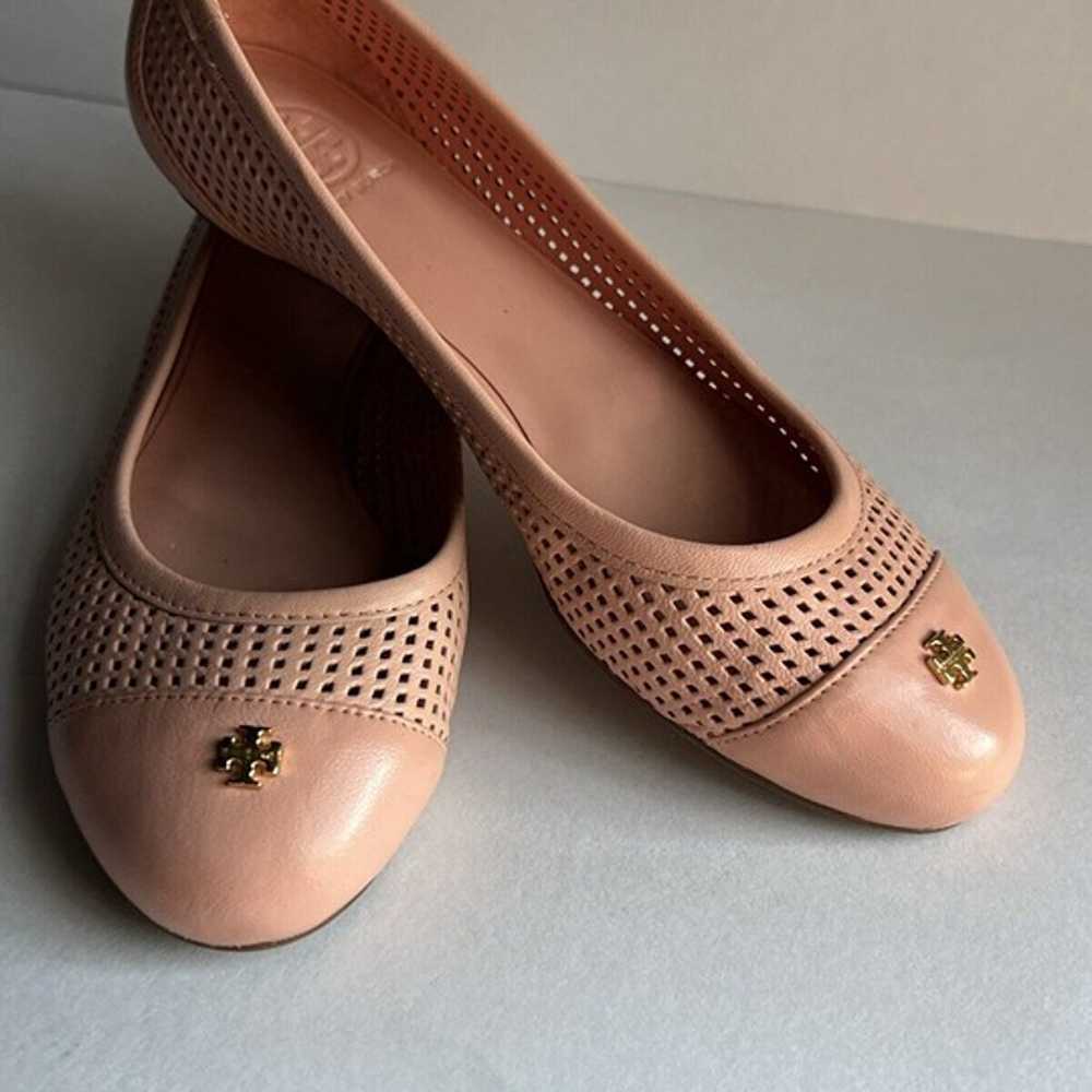 TORY BURCH Pink Taupe Nude Patent Leather Cap Toe… - image 3