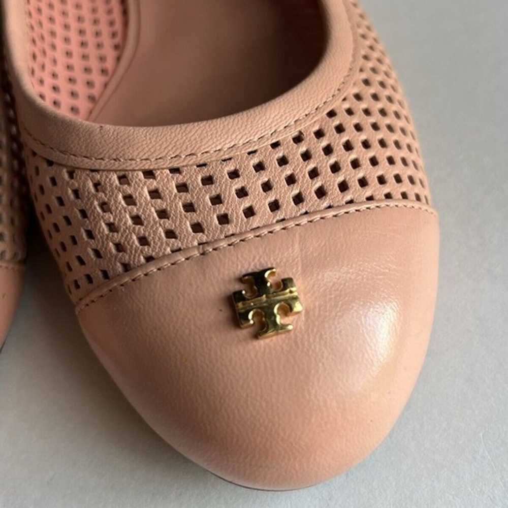 TORY BURCH Pink Taupe Nude Patent Leather Cap Toe… - image 7