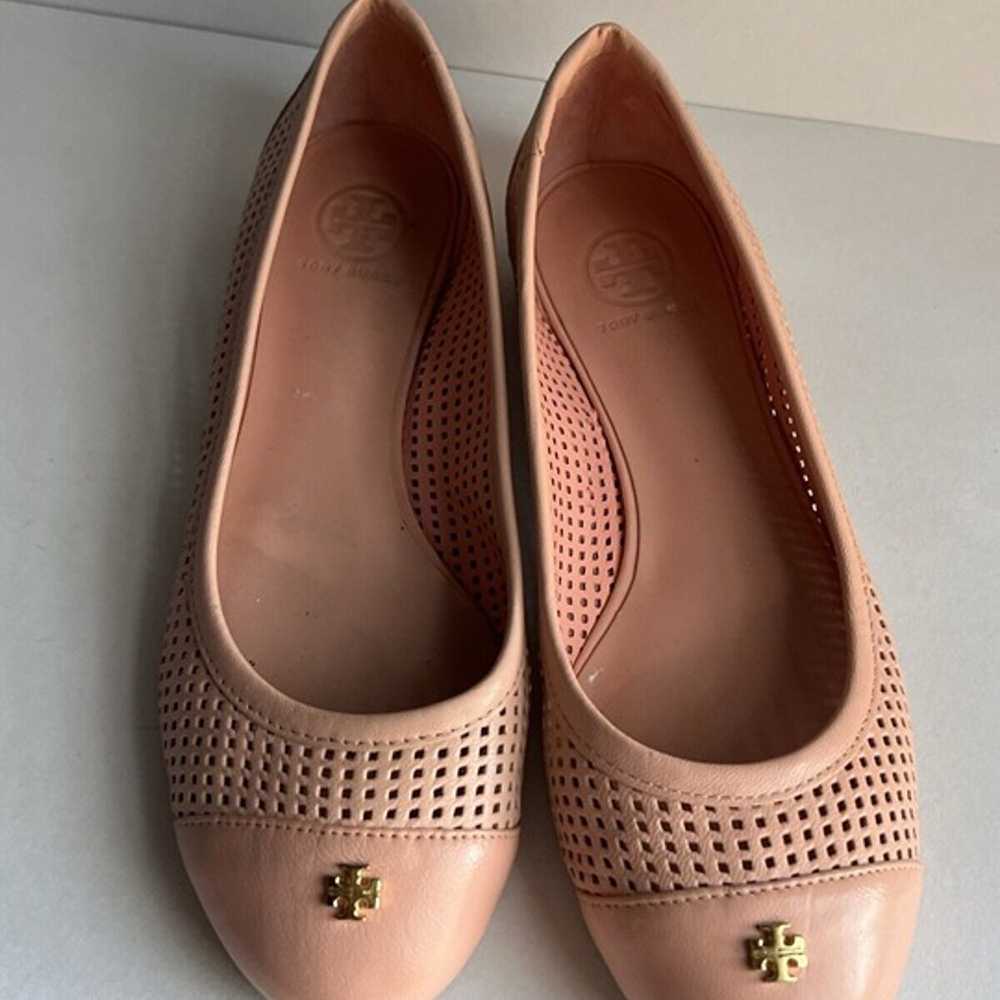 TORY BURCH Pink Taupe Nude Patent Leather Cap Toe… - image 8