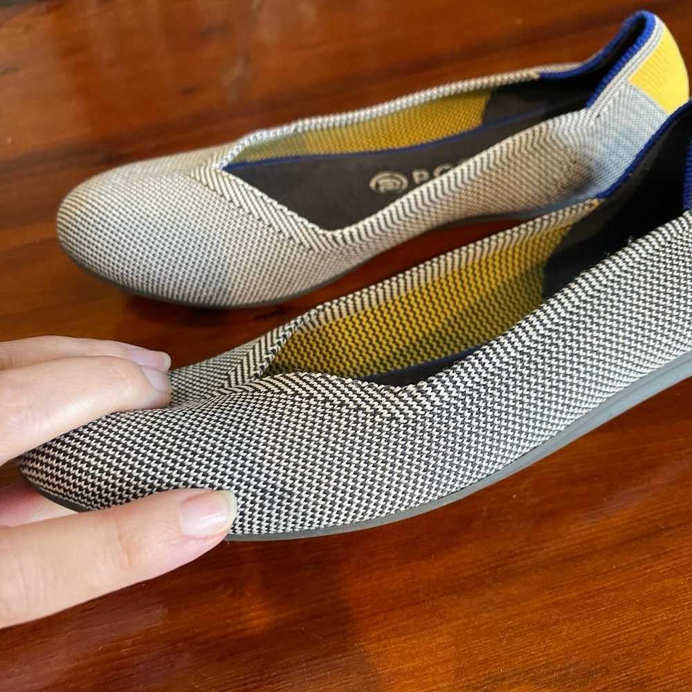 Rothy's size 9 yellow and gray round toe ballet s… - image 4