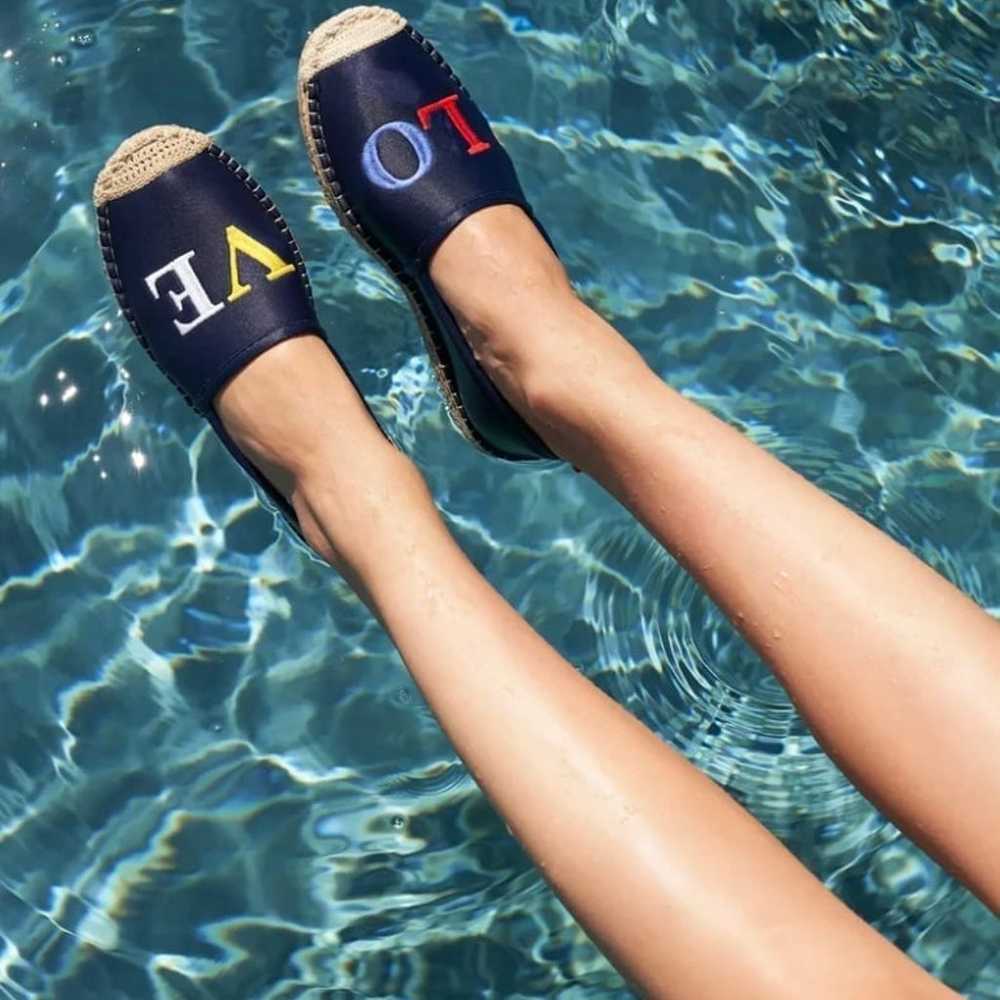 Sea Star Beachwear Beachcomber Navy LOVE Espadril… - image 3