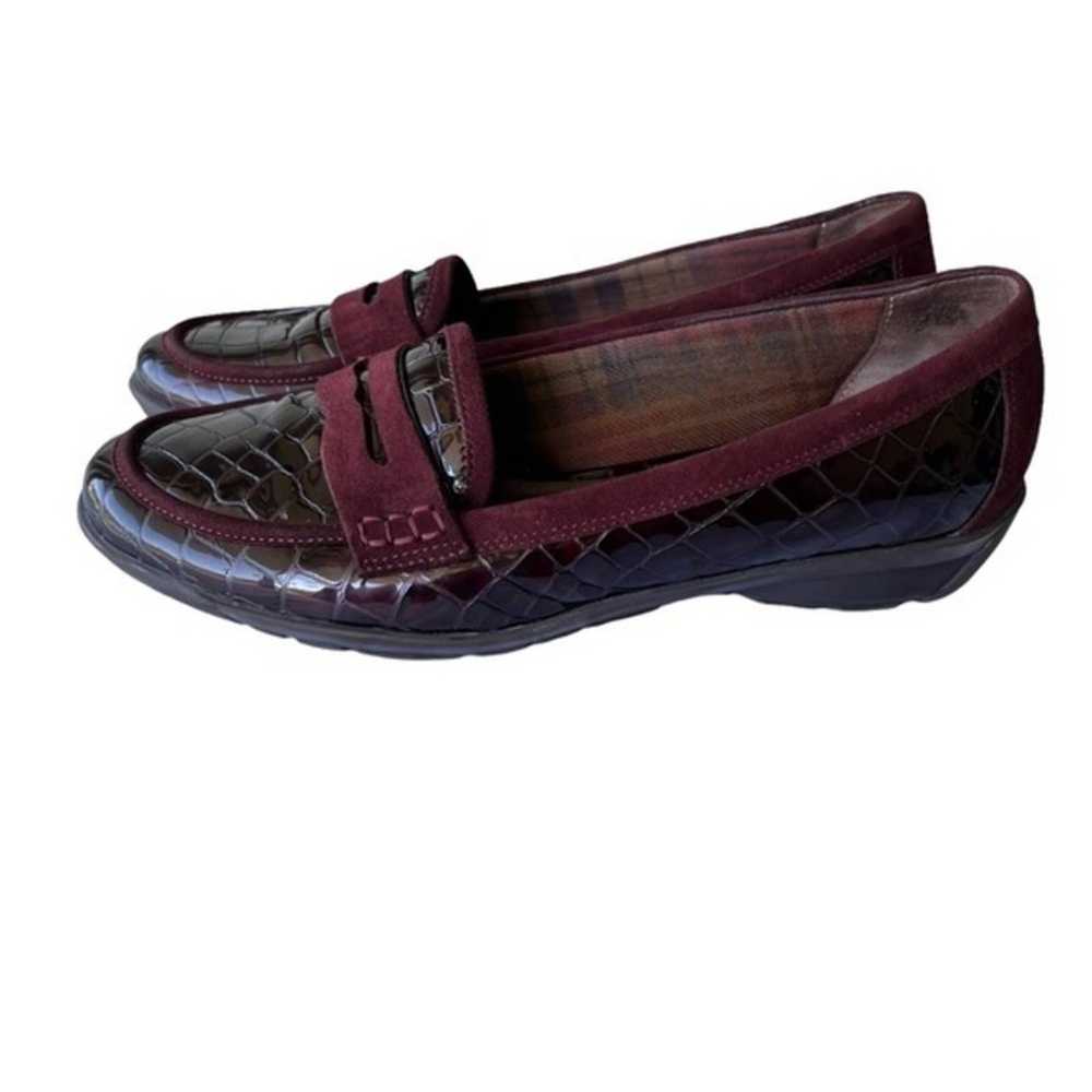 Aquatalia By Marvin K Burgundy Red Croc Embossed … - image 2