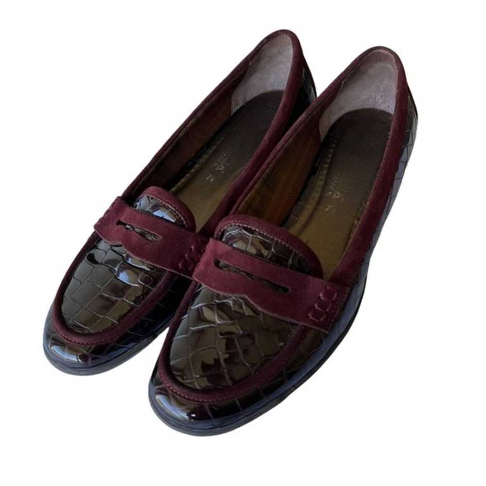 Aquatalia By Marvin K Burgundy Red Croc Embossed … - image 3