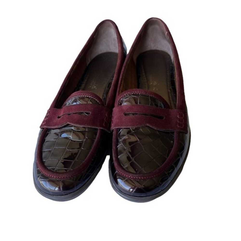 Aquatalia By Marvin K Burgundy Red Croc Embossed … - image 5