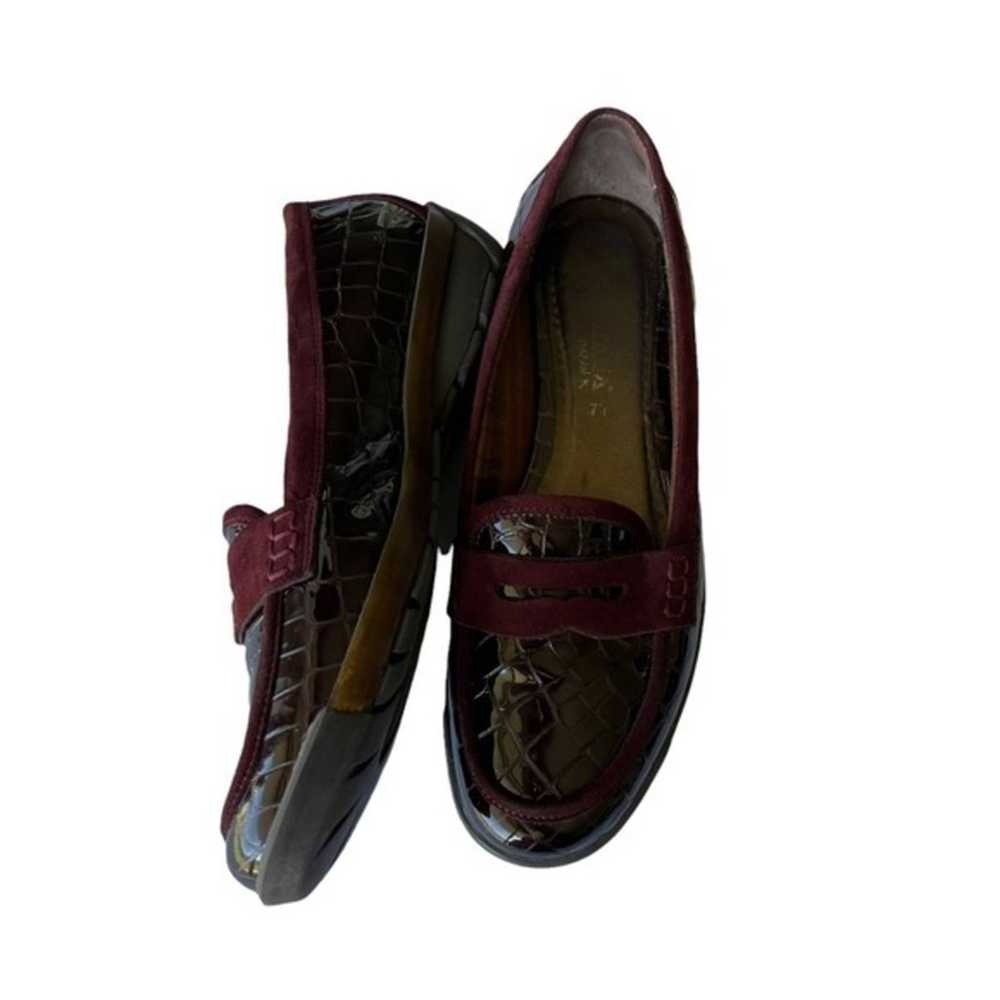 Aquatalia By Marvin K Burgundy Red Croc Embossed … - image 6