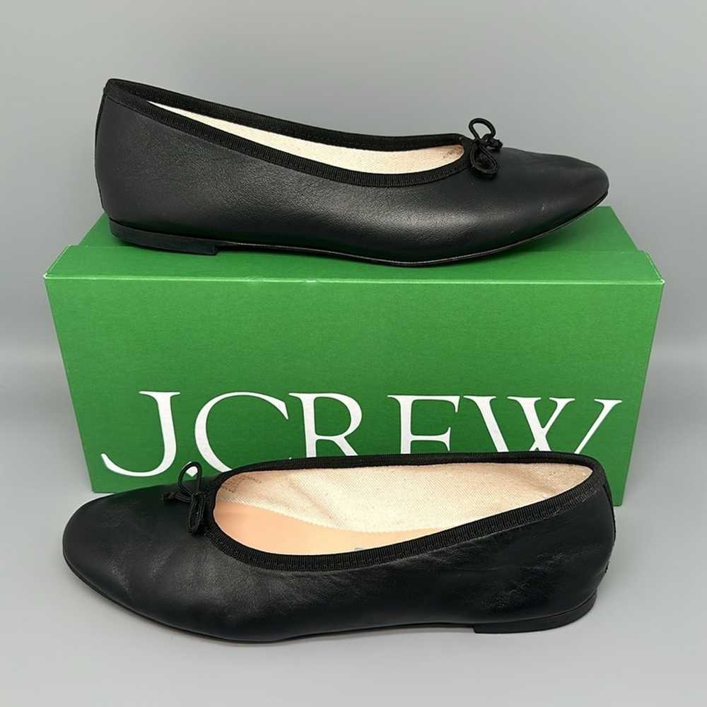 J. Crew Black Leather Ballet Shoes Women's Sz 9 - image 1