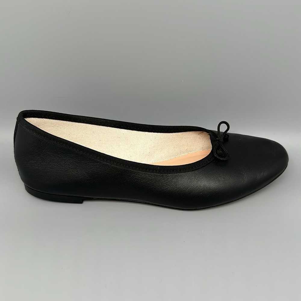 J. Crew Black Leather Ballet Shoes Women's Sz 9 - image 5