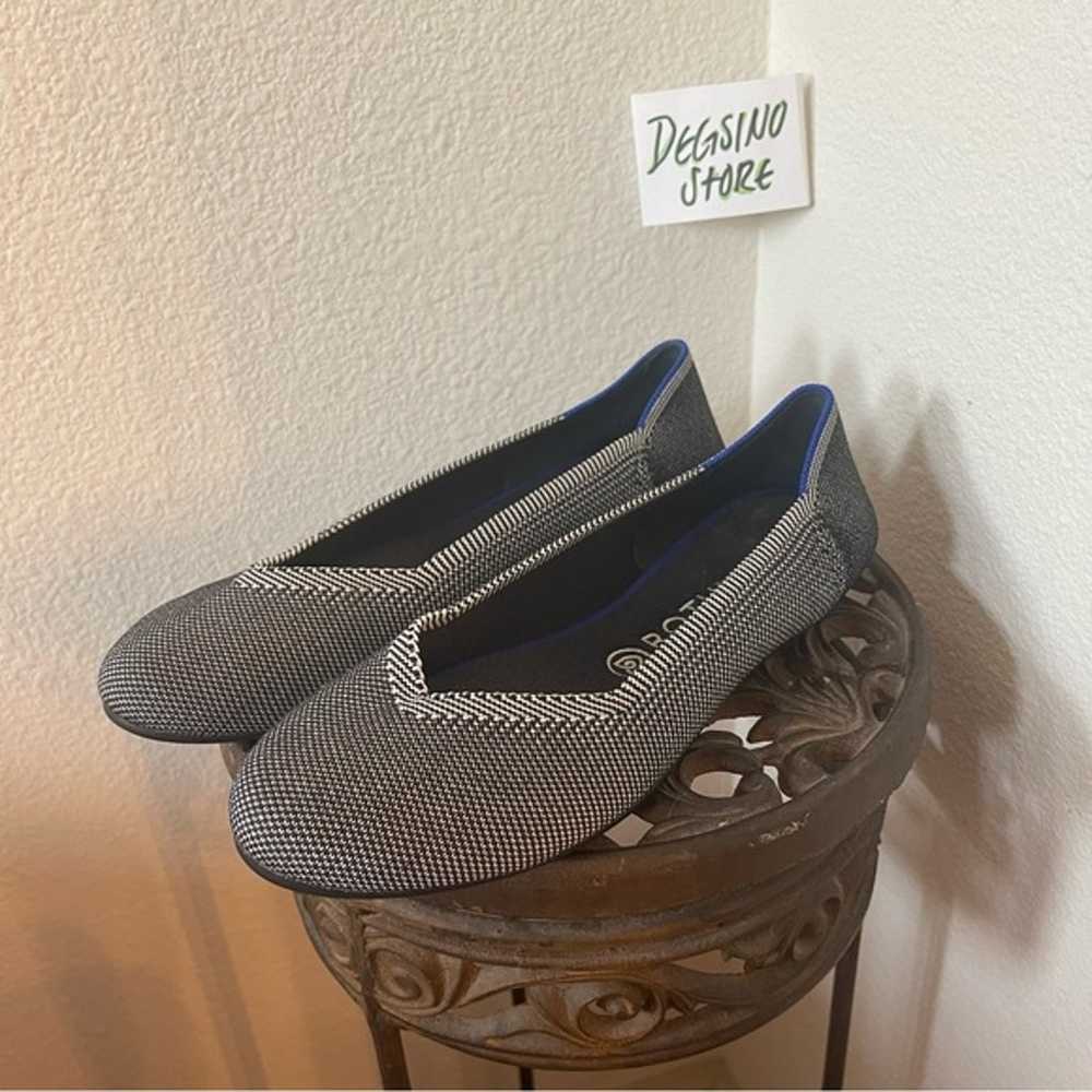 Rothys Slip On Grey / Black Flats - image 1