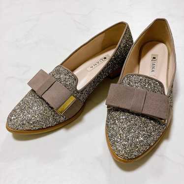 Diana 23.5 Opera Shoes Pumps Glitter Lame Ribbon … - image 1