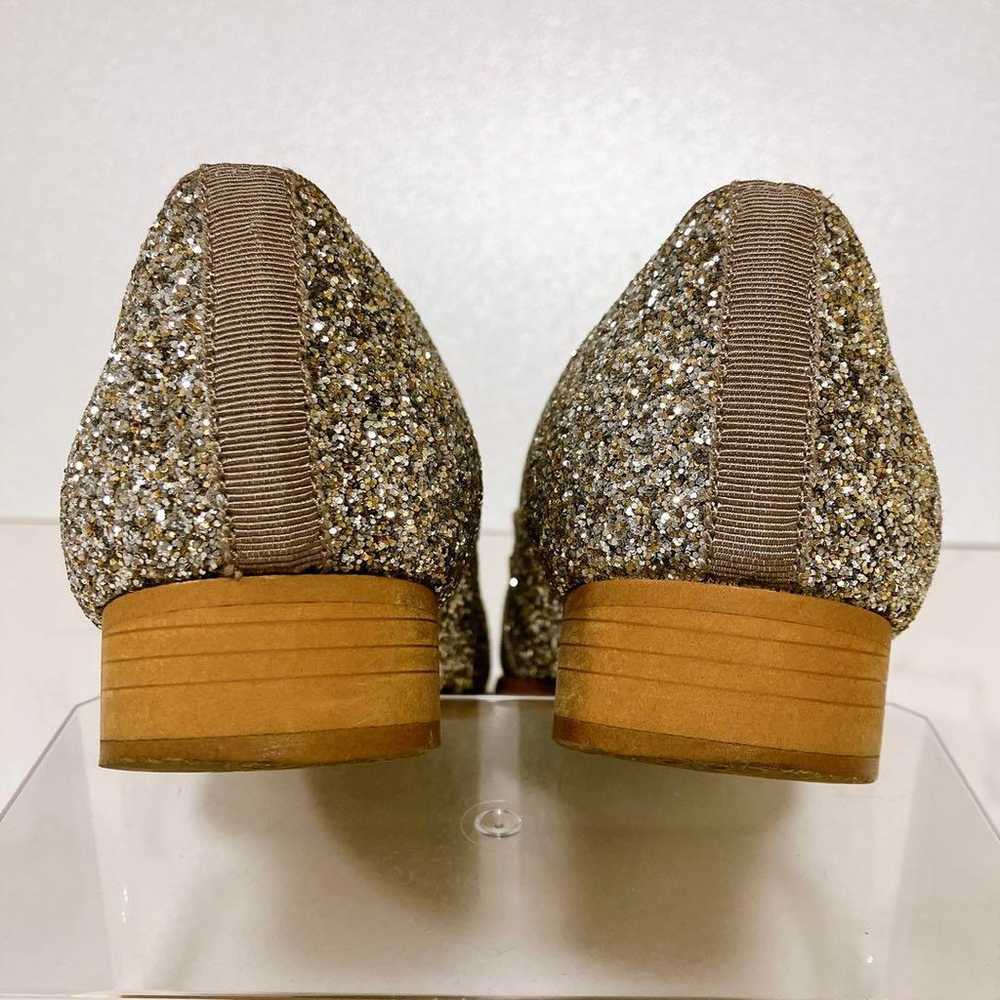 Diana 23.5 Opera Shoes Pumps Glitter Lame Ribbon … - image 8