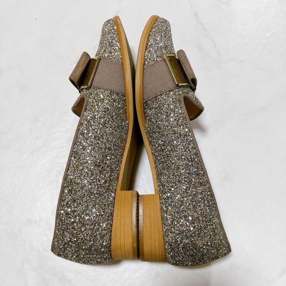 Diana 23.5 Opera Shoes Pumps Glitter Lame Ribbon … - image 9