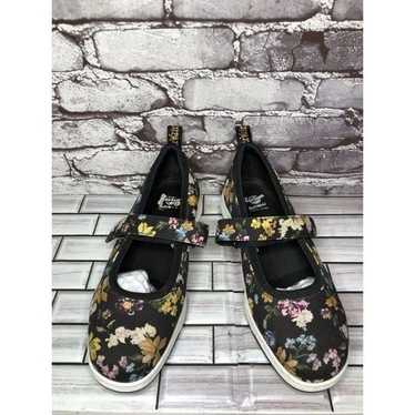 Dr Marten’s Askins Black Fabric Floral MaryJanes … - image 1