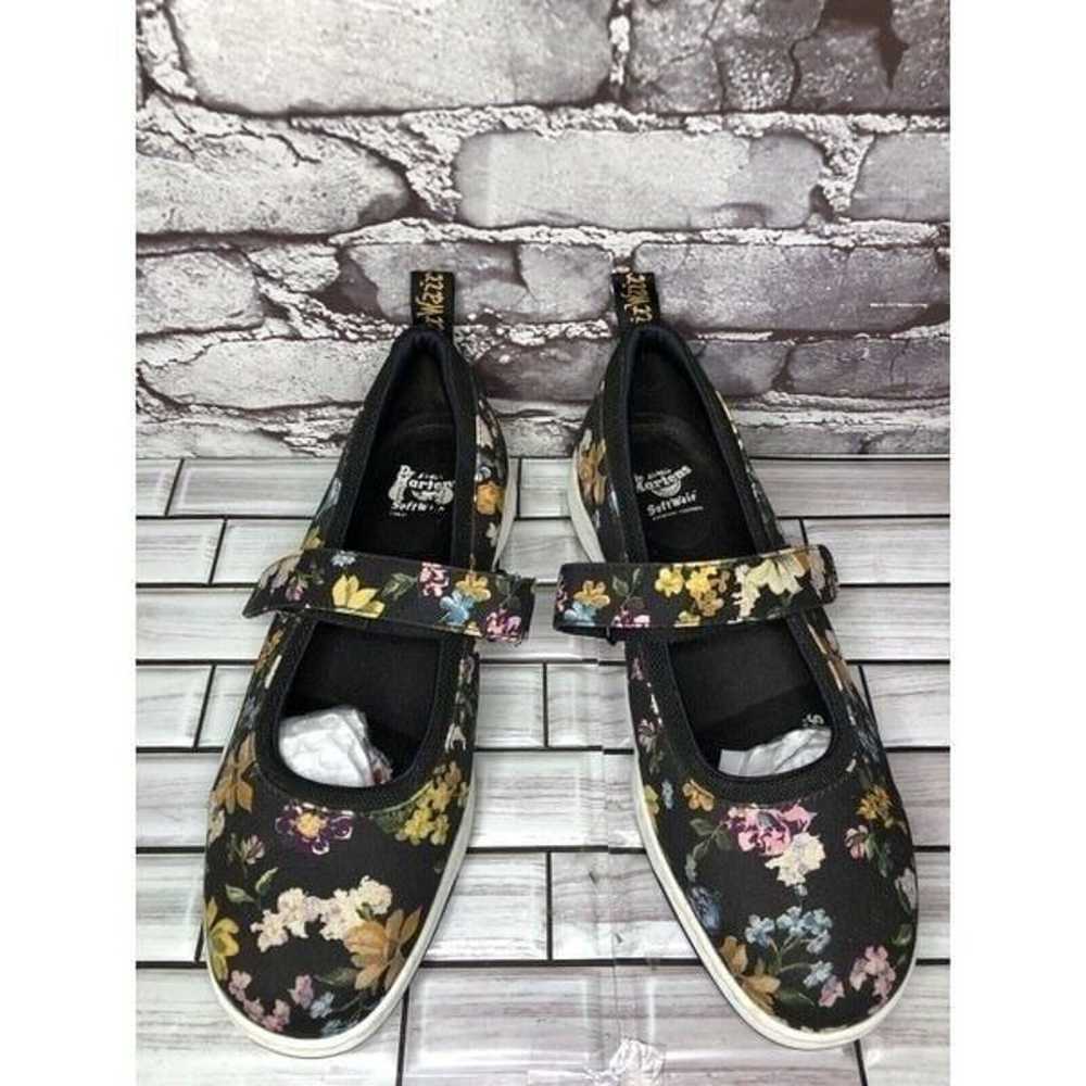 Dr Marten’s Askins Black Fabric Floral MaryJanes … - image 4