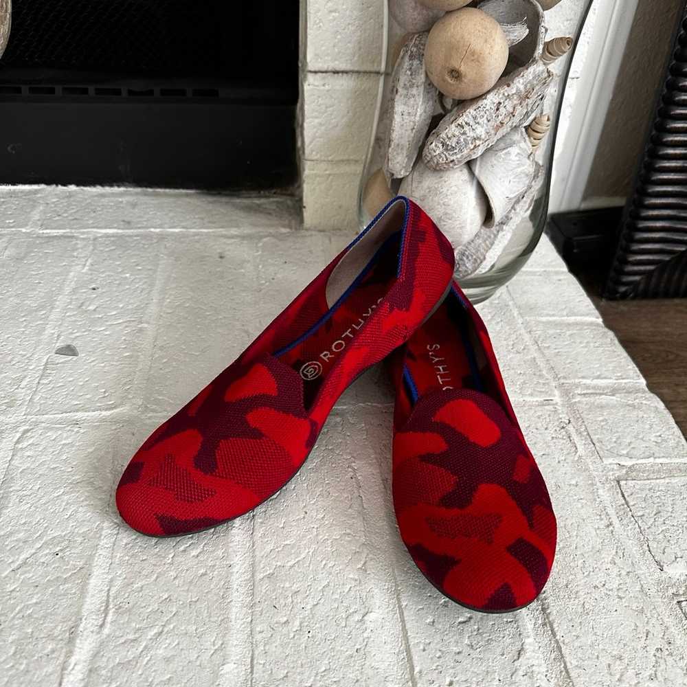 ROTHY'S RED CAMOFLAGE THE LOAFER SIZE 10 - image 3