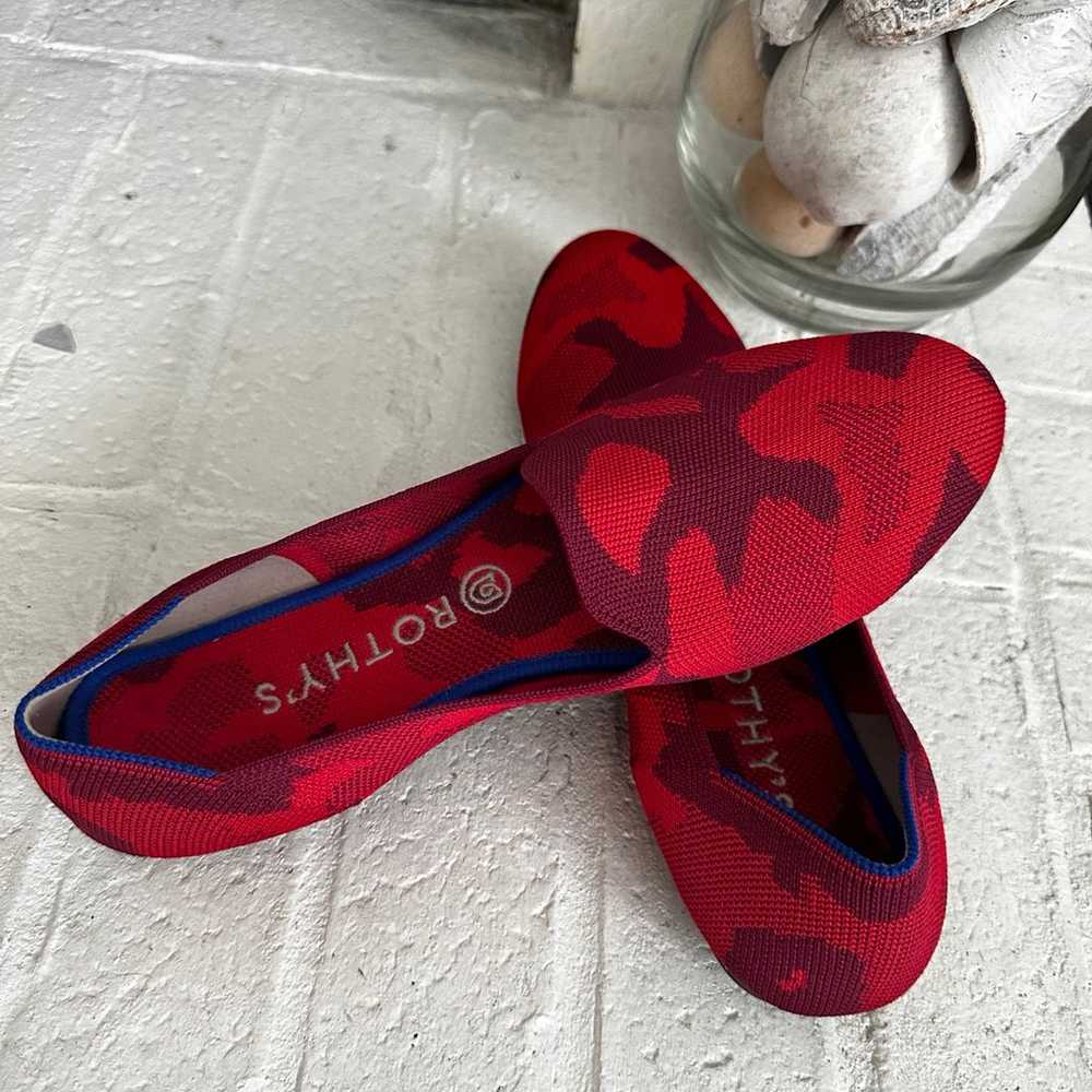 ROTHY'S RED CAMOFLAGE THE LOAFER SIZE 10 - image 6