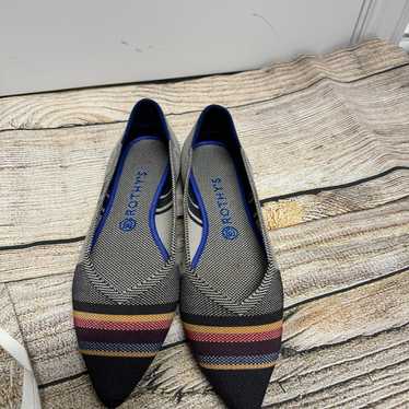 Rothys Shoes Inverse Stripe Points