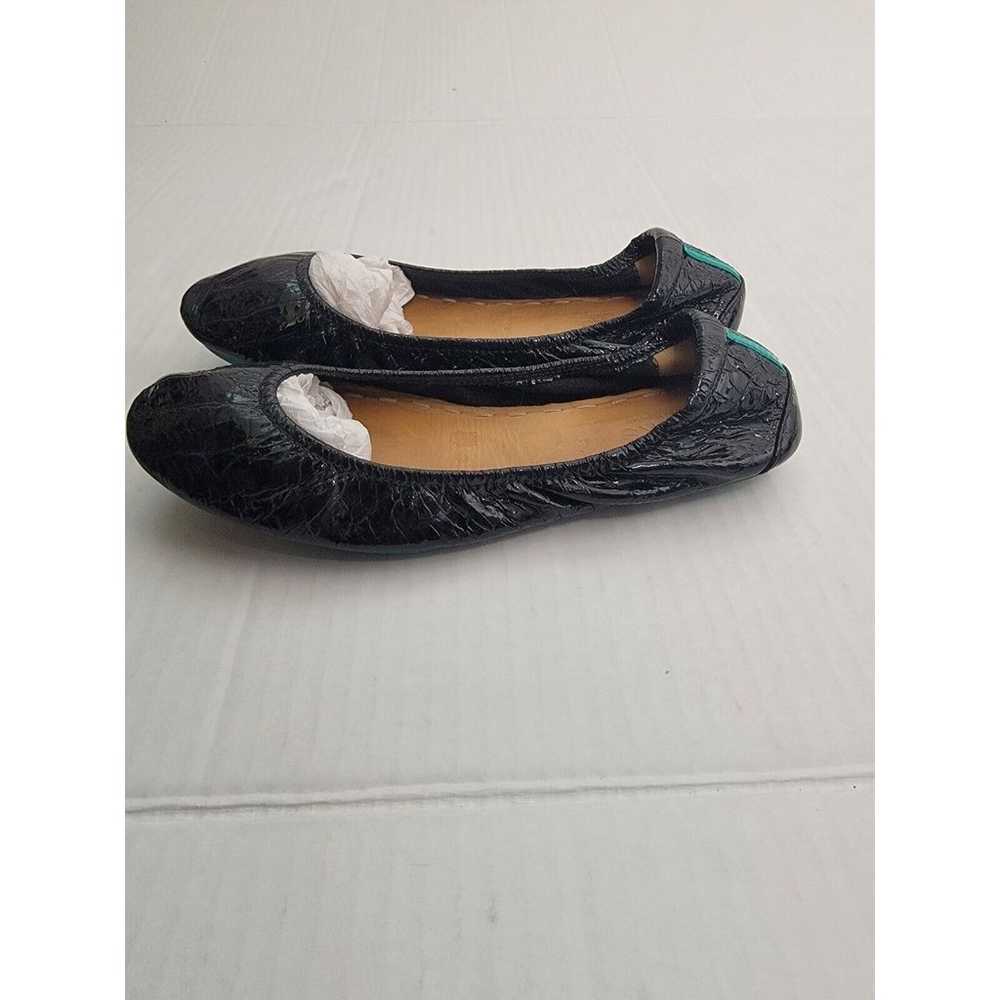 TIEKS Sz 8 Obsidian Black Patent Leather Croc Sli… - image 4