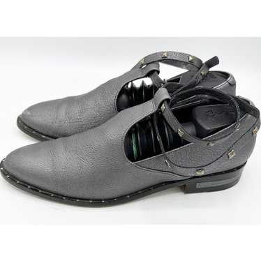 Freda Salvador Ankle Wrap Loafers Dark Gray Dark G