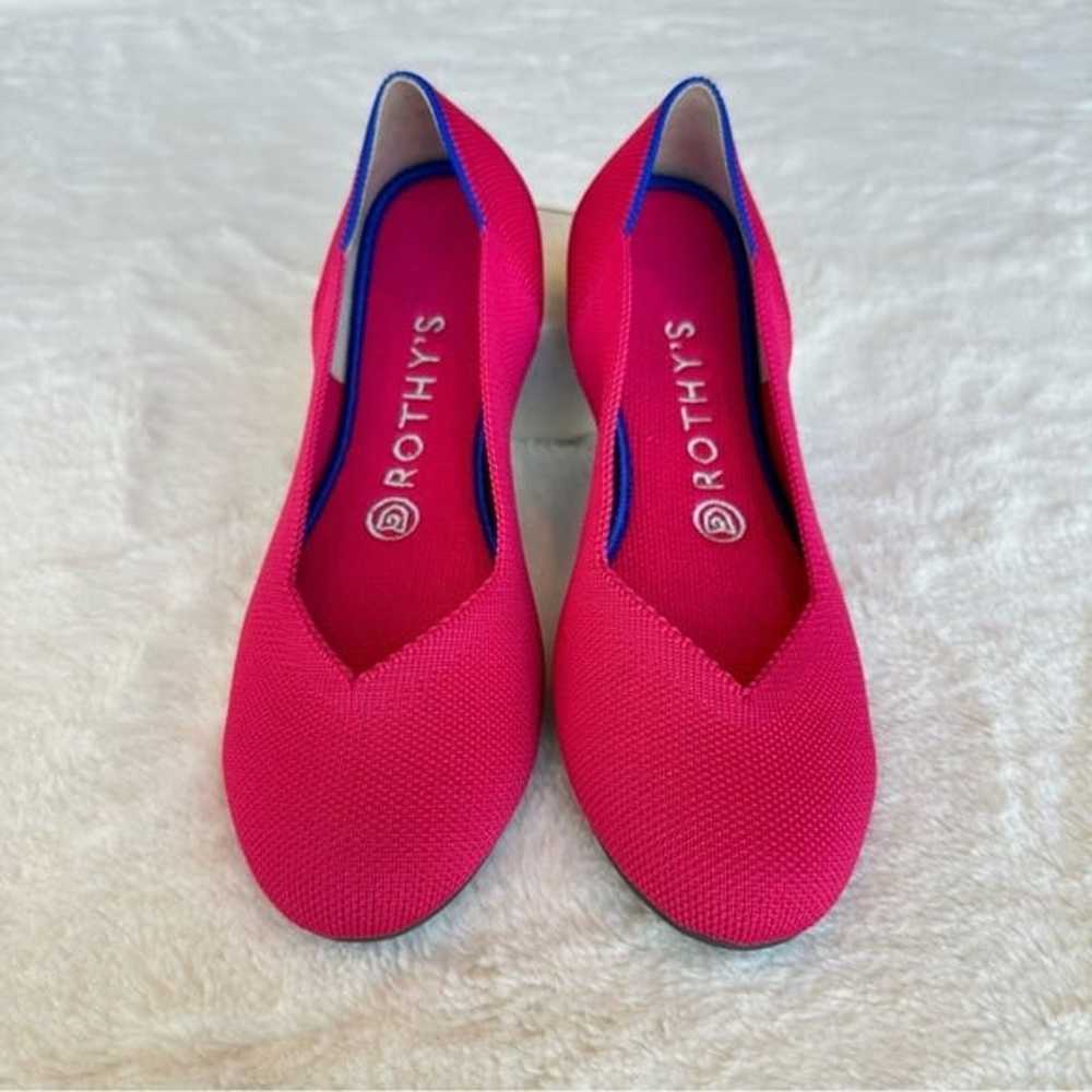 Rothy's Rare Pink Fuchsia Rubber Round Toe Flats … - image 2