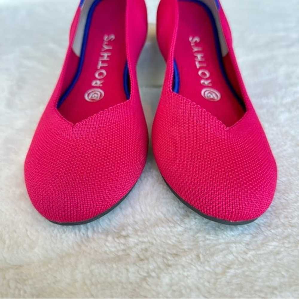 Rothy's Rare Pink Fuchsia Rubber Round Toe Flats … - image 3