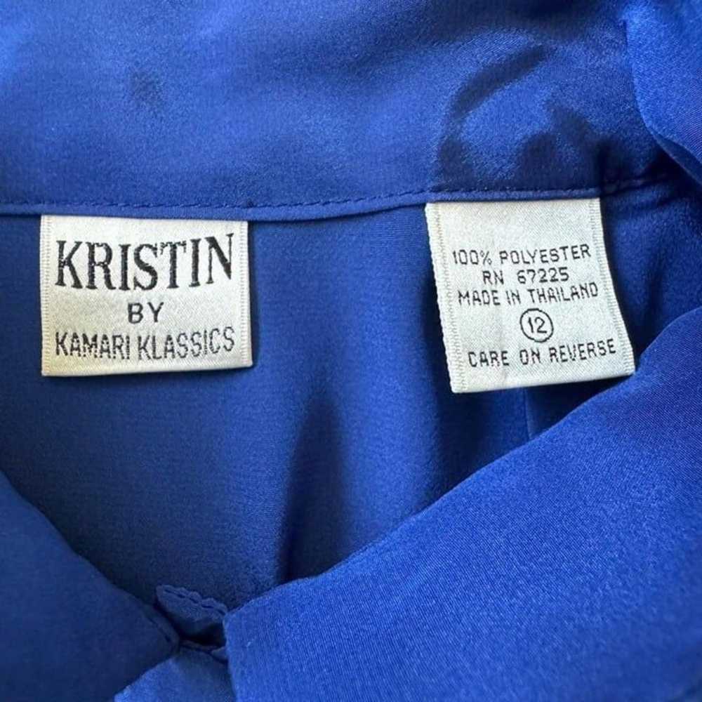 Vintage ‘80s Kristin by Kamari Klassics Blue Tuxe… - image 7