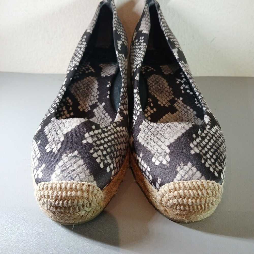 TORY BURCH Snake HEATHER Espadrille Jute Wedge Ba… - image 2