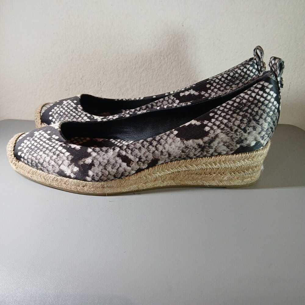 TORY BURCH Snake HEATHER Espadrille Jute Wedge Ba… - image 3