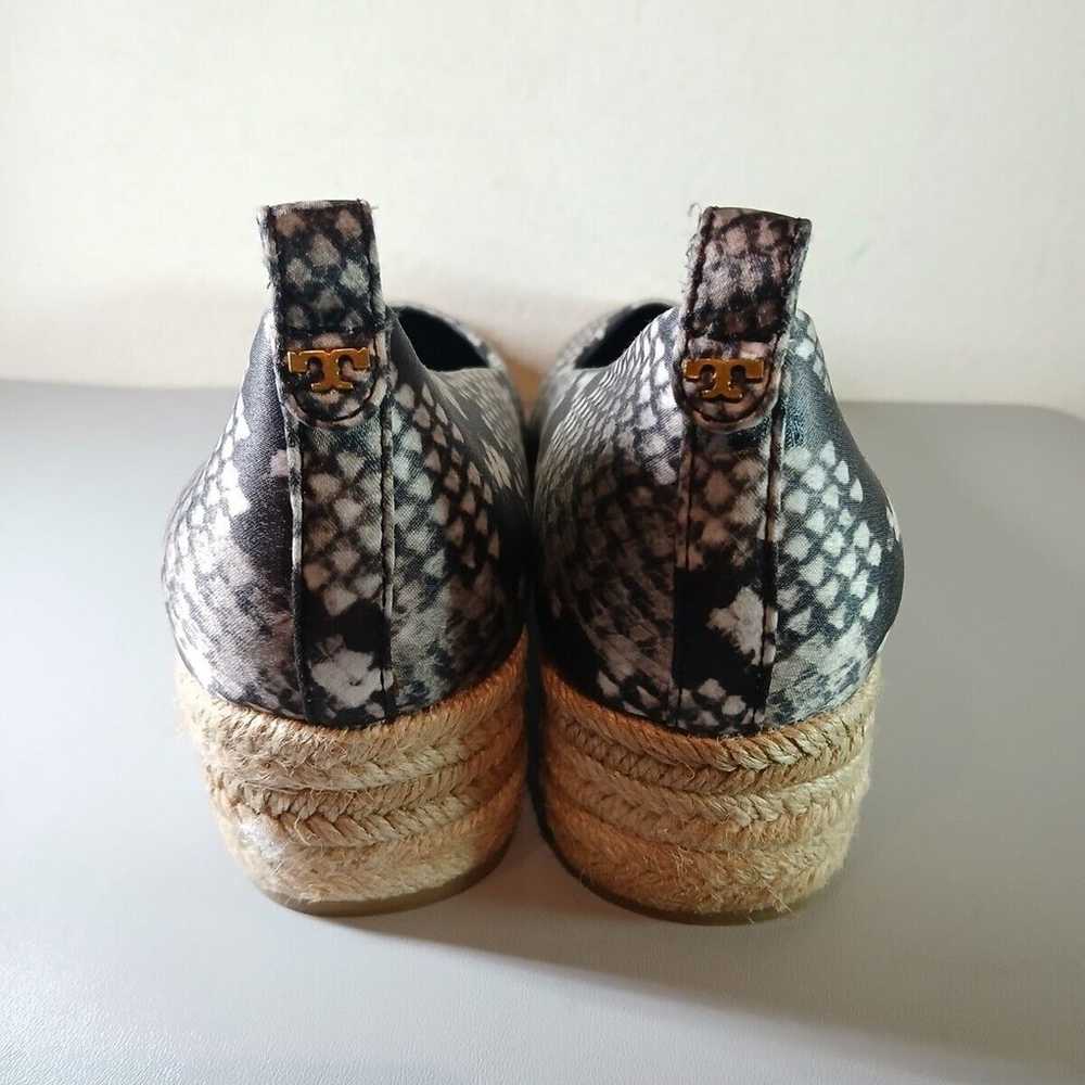 TORY BURCH Snake HEATHER Espadrille Jute Wedge Ba… - image 4