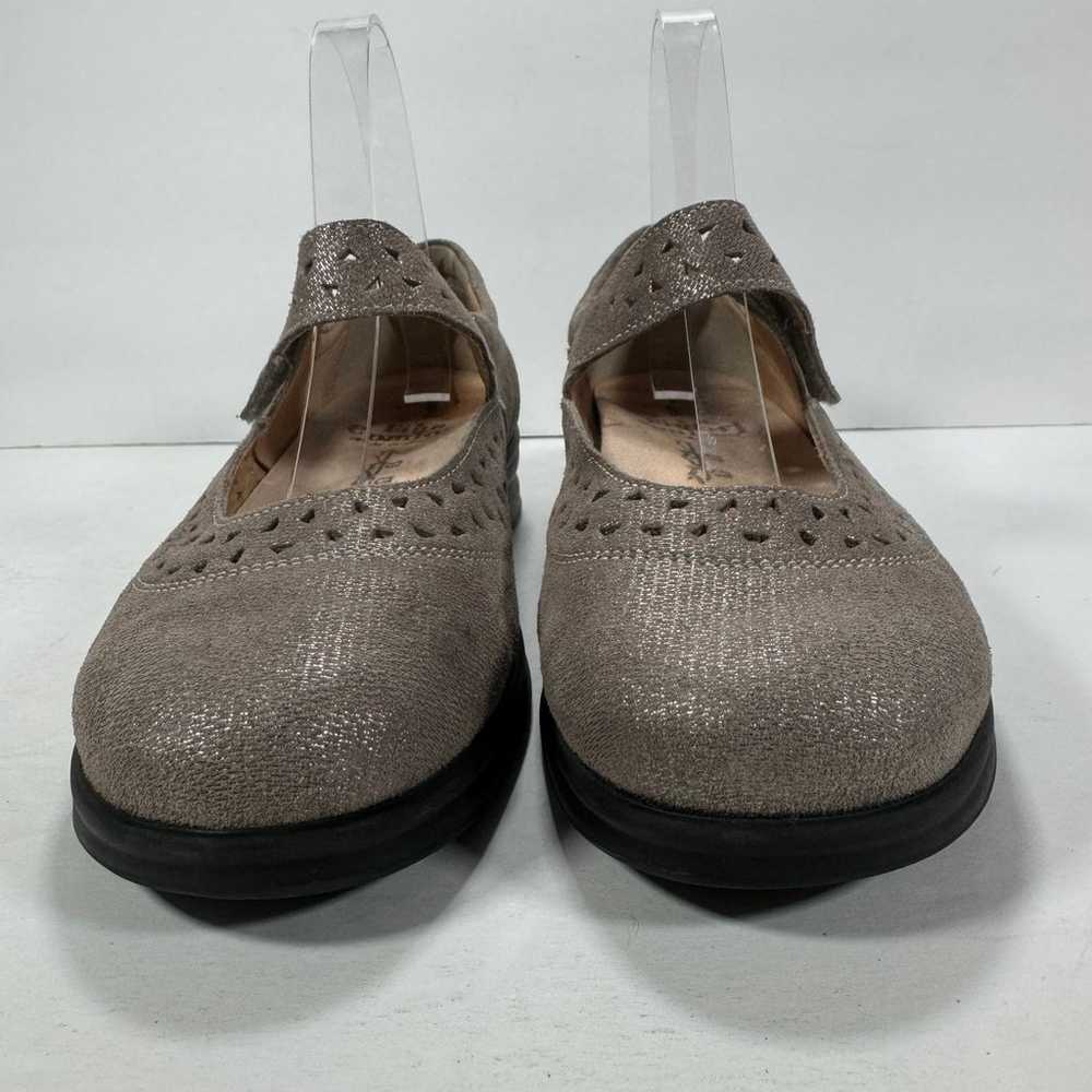 Finn Comfort Anzio Mary Jane Flats Metallic Taupe… - image 3