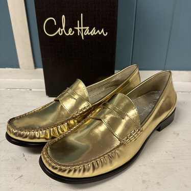 Cole Haan Women’s Air Penny MOC Gold Patent Leathe