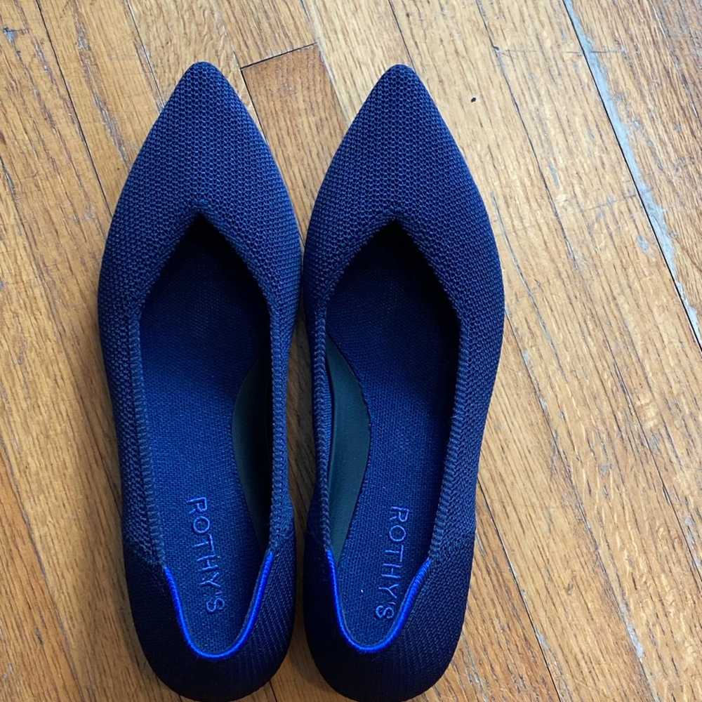 Rothy’s The Point Pointed Toe Flats In Blue Size … - image 2