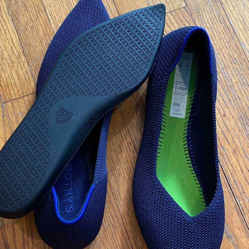 Rothy’s The Point Pointed Toe Flats In Blue Size … - image 8