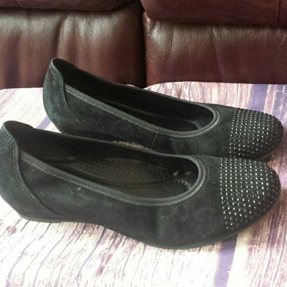 Gabor black suede comfort flats sz 6.5 - image 5