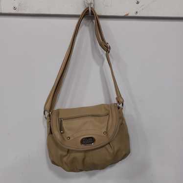 Tyler Rodan Beige Faux Leather Shoulder Bag