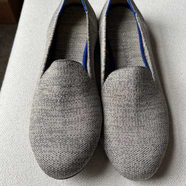 Rothy’s loafers, grey with blue/white stripes, sz… - image 1