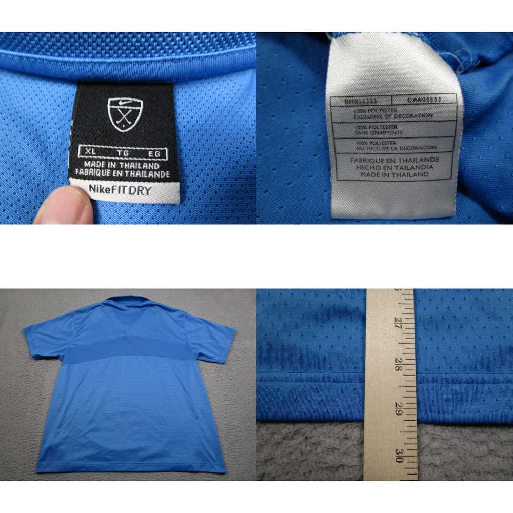 Nike Nike Shirt Mens XL Blue Polo Short Sleeve Go… - image 4